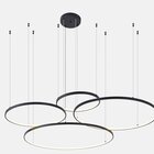 Lustre Pendente Led Argolas Daire 4 Aros 40/60/80/100cm 132w