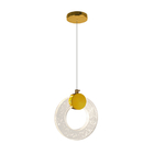 Lustre Pendente Led Cristal K9 Bolha Anel Arco Redondo Bivolt