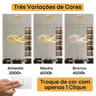 Lustre Pendente Led Flux 45w Dourado 3 Em 1 Bivolt Design Mod