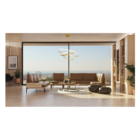 Lustre Pendente Led Luminária 3 Anéis 60w Dourado 60cm