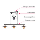 Lustre Pendente Loft Retrô Nordic Luminária Prato Moderno Ind