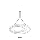 Lustre Pendente Loop 2,2cm 1x76w 3000k 2280lm Led Branco