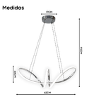 Lustre Pendente Loop De Led 45w Design Moderno 3 Em 1 Bivolt