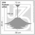 Lustre Pendente Lotus - Desmontada