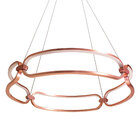 Lustre Pendente Lumina Led 50w Rose Gold Ø60cm Bb007 Bella St