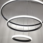 Lustre Pendente Luminaria 3 Aneis Perfil Luxo Infinito 48w Re