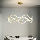 Lustre Pendente Luminaria 3 Em 1 Ondas Infinitas Led 52w Anei