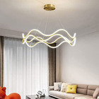 Lustre Pendente Luminaria 3 Em 1 Ondas Infinitas Led 52w Anei