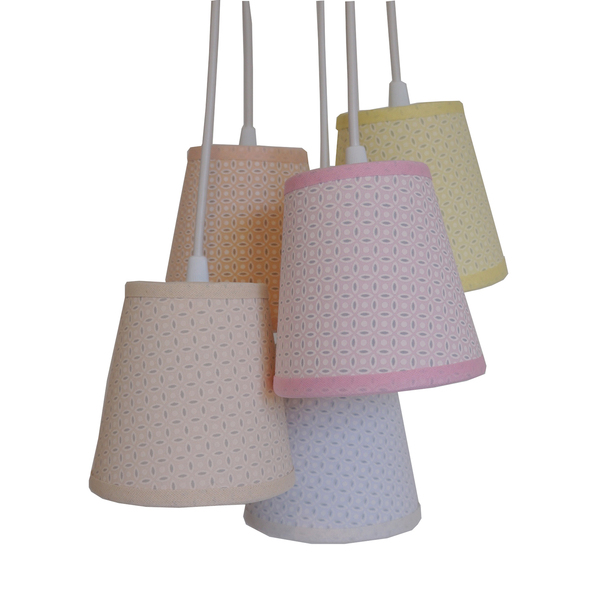 Lustre Pendente Luminária  Arabescos Tecidos Soft Colors Bivo