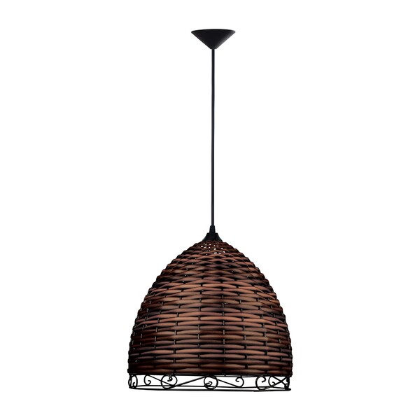 Lustre Pendente Luminária- Coroa Com S - Argila Mesclado - Fi