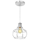 Lustre Pendente Luminária Aladim Aramado Cromado