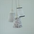 Lustre Pendente Luminária Bebê Nuvens Preto E Branco Bivolt