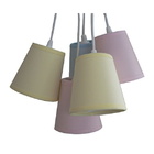 Lustre Pendente Luminária Cacho 5 Cúpulas Candy Colors