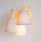 Lustre Pendente Luminária Cacho 5 Cúpulas Tons Candy Colors B