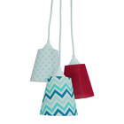 Lustre Pendente Luminária Cacho Bebê Verde Água E Pink Bivolt