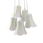 Lustre Pendente Luminária Cacho Paris Branco E Amarelo Bivolt