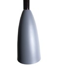 Lustre Pendente Luminária Cone Cinza Fosco Cinza