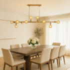 Lustre Pendente Luminária Dourado Gold Sputnik Moderno Retrô