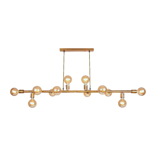 Lustre Pendente Luminária Dourado Gold Sputnik Moderno Retrô