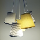 Lustre Pendente Luminária Estampada Chevron Bivolt