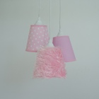 Lustre Pendente Luminária Frufru Algodão Doce Rosa Bivolt