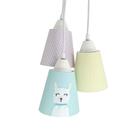 Lustre Pendente Luminária Lhama Rosa, Amarelo E Verde Bivolt