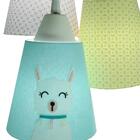 Lustre Pendente Luminária Lhama Rosa, Amarelo E Verde Bivolt