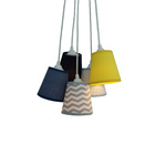 Lustre Pendente Luminária Mix Cachinho Chevron Bivolt