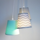 Lustre Pendente Luminária Piquet E Chevron E Tiffany Bivolt