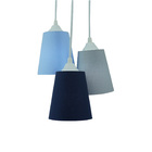 Lustre Pendente Luminária Quarto De Bebê Azul E Cinza Bivolt