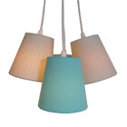 Lustre Pendente Luminária Quarto De Bebê Bege E Tiffany