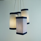 Lustre Pendente Luminária Quarto De Bebê Bordas Azul Marinho