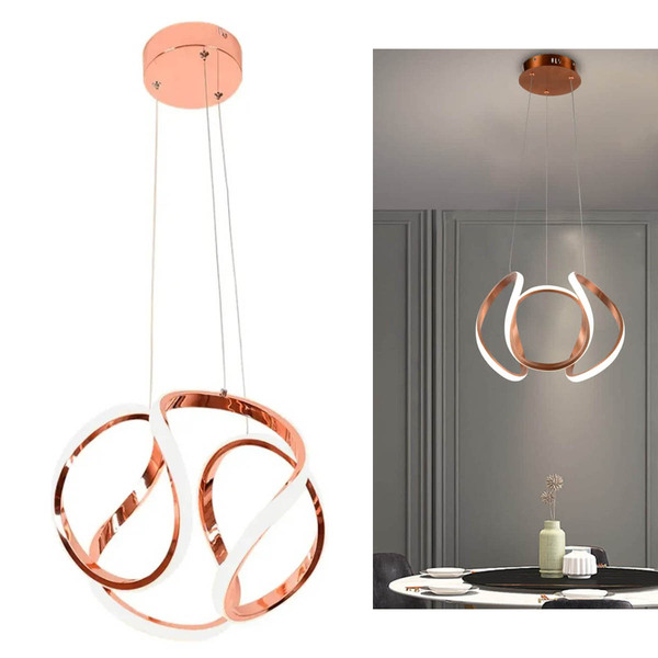 Lustre Pendente Luminaria Resistente Luxo Design Moderno Deco