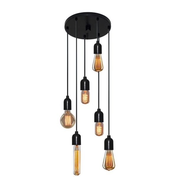 Lustre Pendente Luminária Retro Md-4162/6 Suporte Para Lâmpad