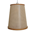 Lustre Pendente Luminária Rústica Madeira, Palha E Sisal  40