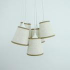 Lustre Pendente Luminária Sala Quarto Escritório Linho Bivolt