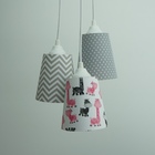 Lustre Pendente Luminária Tecido Girafinhas Bivolt