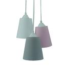 Lustre Pendente Luminária Teto Cacho Cinza, Rosa, Branco Bivo