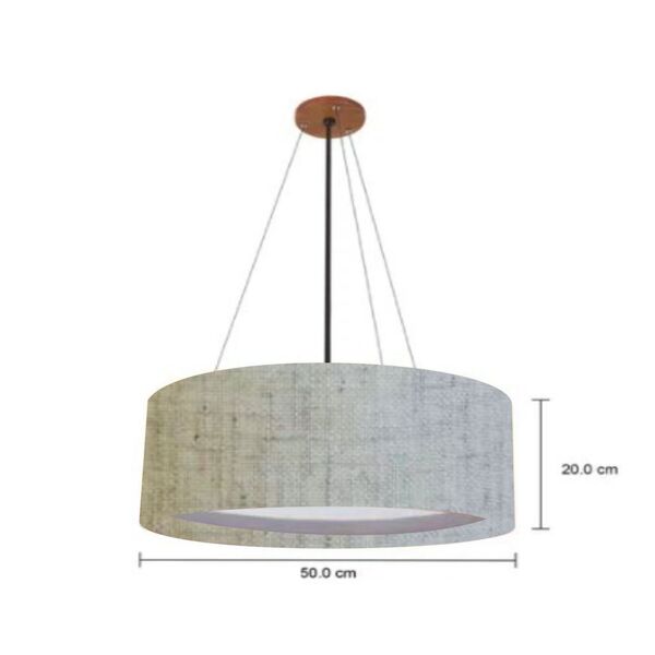 Lustre Pendente Luminária Teto Cúpula Ø50x20 Cores Diversas M