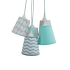 Lustre Pendente Luminária Teto Rosa, Cinza, Verde Água Bivolt