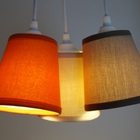 Lustre Pendente Luminária Triplo Zoo Laranja, Caqui E Bege Bi