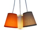 Lustre Pendente Luminária Triplo Zoo Laranja, Caqui E Bege Bi