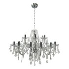 Lustre Pendente Lumix Lu125 18 Braços Transparente E14 Bivolt