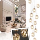 Lustre Pendente Luxo Pé Direito Alto Duplo Longo Comprido Gra