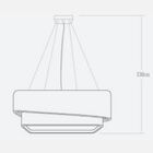 Lustre Pendente Madeira Doble Quadrado 40cm - 3 Luzes Freijó