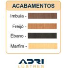 Lustre Pendente Madeira Doble Quadrado 60cm - 5 Luzes Imbuia