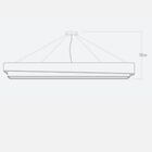 Lustre Pendente Madeira Doble Retangular 135cm - 1 Luz Freijó