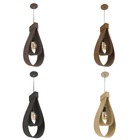 Lustre Pendente Madeira Drop 40cm - 1 Luz Marfim