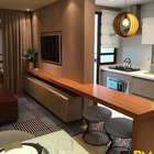 Lustre Pendente Madeira Faces 35cm Freijó