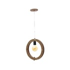 Lustre Pendente Madeira Faces 35cm Imbuia